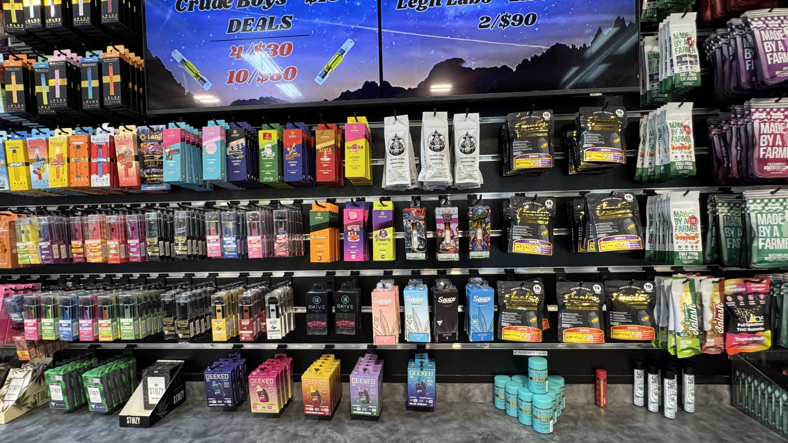 Inside High Q Cannabis dispensary in Chesterfield Township